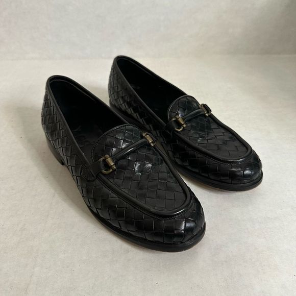 Bass Vintage Women’s Leola Leather Basket Weave Slip On Horsebit Loafers Size 6 - Picture 10 of 11